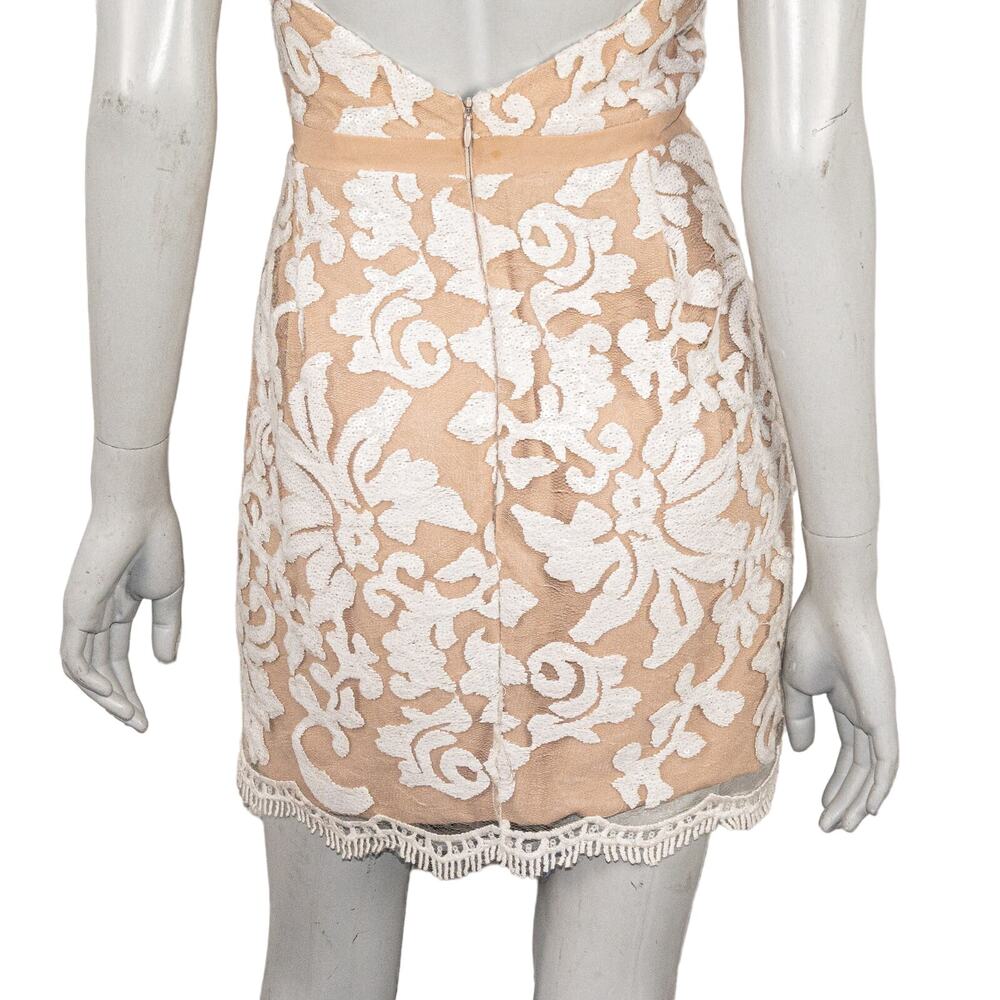 Dress The Population Women's Sequin Floral Mesh Halter Dress sz Small - Picture 13 of 15